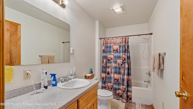 1300 Johnson Way, Craig, CO 81625 - full bathroom with vanity, shower / tub combo, and tile patterned flooring