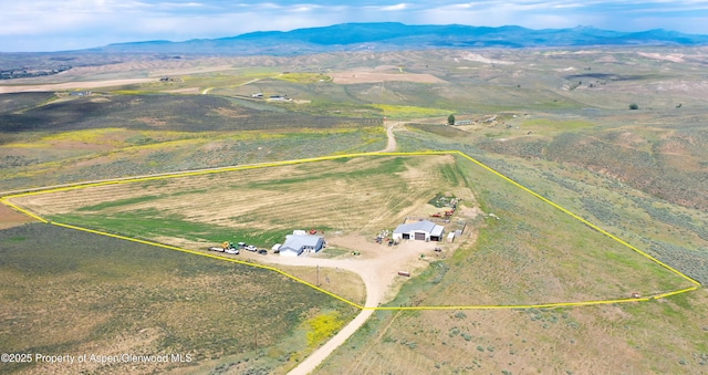 1300 Johnson Way, Craig, CO 81625 - overview of rural landscape featuring property parcel outlined and mountains