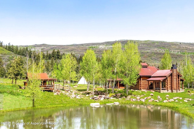 6855 Capitol Creek Rd, Snowmass, CO 81654 - aerial view of property and surrounding area featuring a water and mountain view