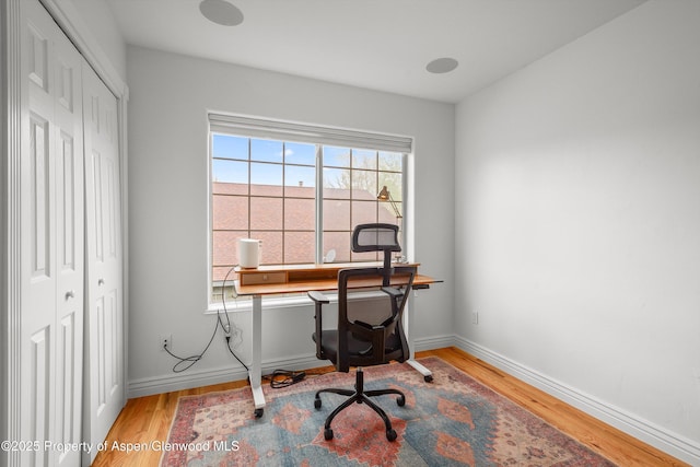 121 Ranch Creek Ln, Carbondale, CO 81623 - office with light wood-type flooring and baseboards