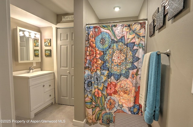 222 Creek Ct, Rifle, CO 81650 - full bath featuring vanity and curtained shower