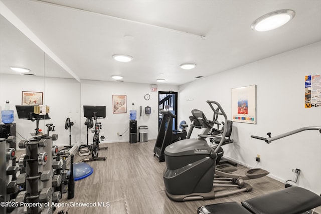 1039 E Cooper Ave Unit 21, Aspen, CO 81611 - gym with wood finished floors and baseboards