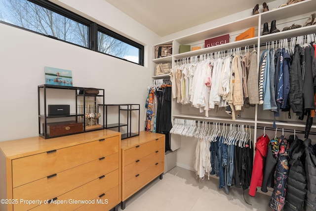 view of walk in closet