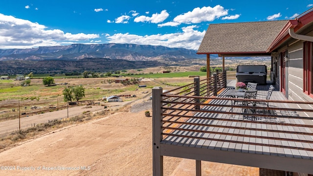 property view of mountains with a rural view