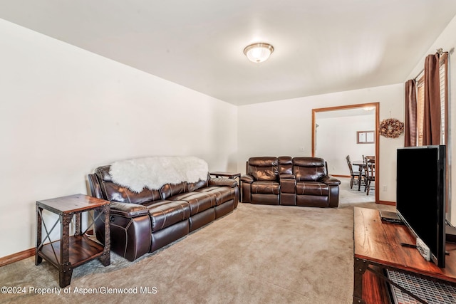 view of carpeted living room