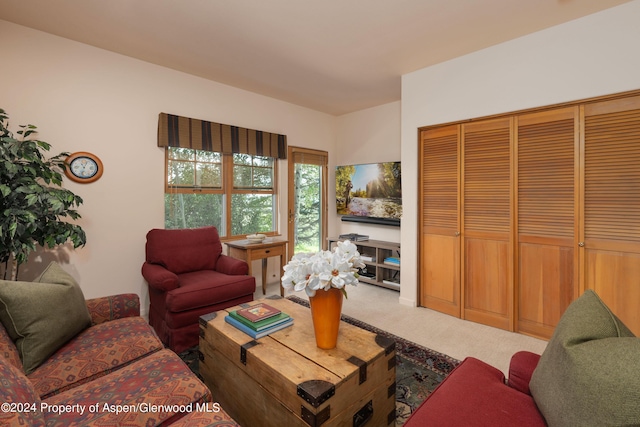 view of carpeted living room