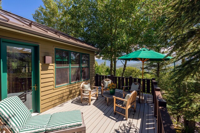 view of wooden deck