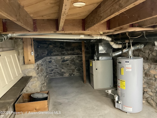 58590 Pe 3/10 Rd, Collbran, CO 81624 - unfinished below grade area featuring water heater and heating unit