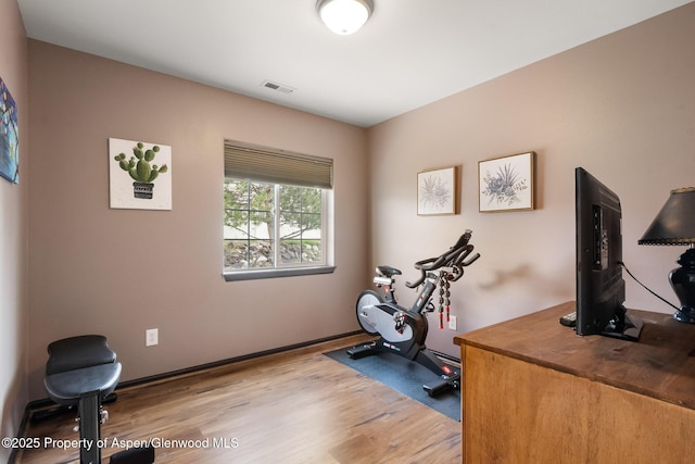 18 Angelica Cir, Parachute, CO 81635 - exercise area with wood finished floors and baseboards