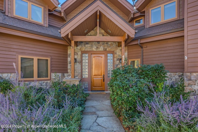 view of doorway to property