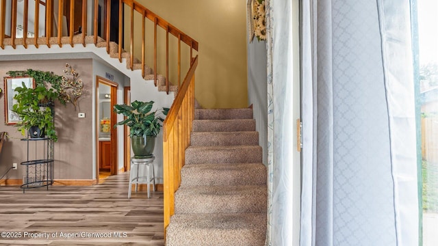 500 Fairway Ave, Rifle, CO 81650 - stairway featuring wood finished floors and baseboards