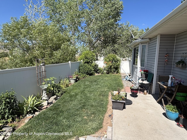 19 Angelica Cir, Parachute, CO 81635 - fenced backyard featuring a patio area