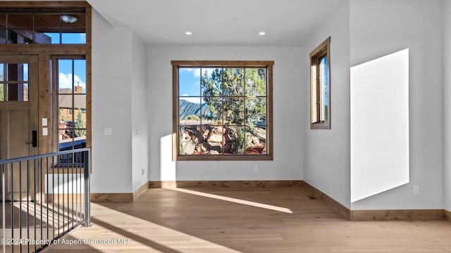 interior space with light wood-type flooring