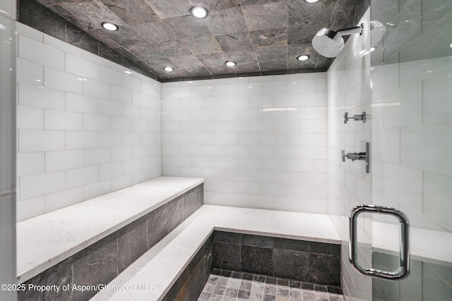 63 Smuggler Grove Rd, Aspen, CO 81611 - bathroom with a stall shower and recessed lighting