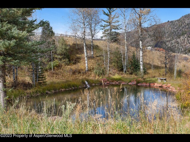 property view of water featuring a mountain view