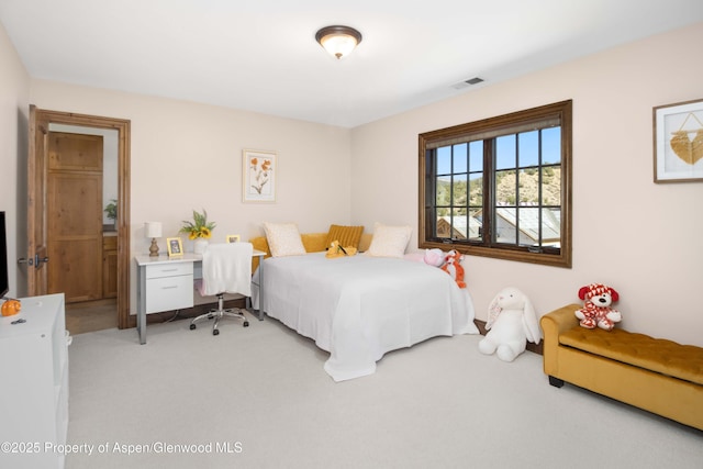 view of carpeted bedroom