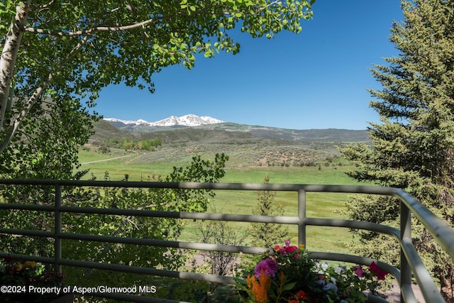 mountain view with a rural view