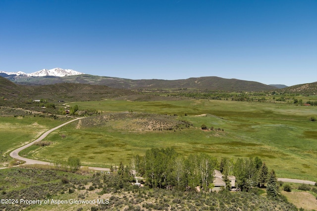 mountain view with a rural view