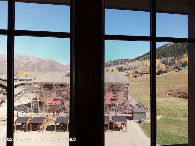 room details with a mountain view