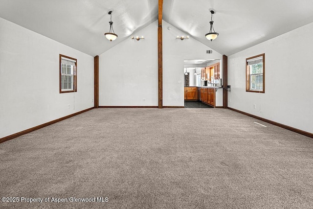 648 Colorado St, Craig, CO 81625 - unfurnished living room featuring carpet floors and baseboards