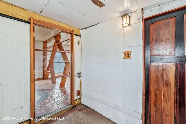 interior space featuring wood finished floors