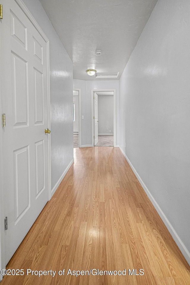 627 Lake St, Rangely, CO 81648 - corridor with light wood-type flooring and baseboards