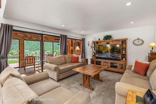 view of carpeted living room