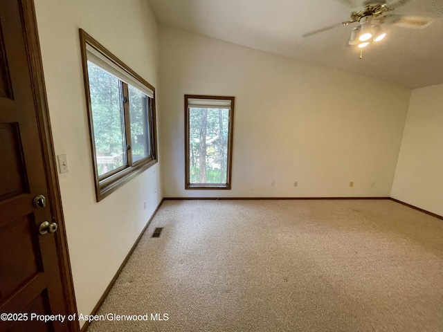 6616 High Dr, Morrison, CO 80465 - empty room featuring light colored carpet and a ceiling fan