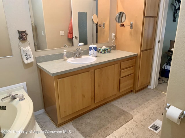 bathroom with vanity