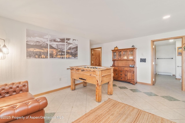 1210 County Road 103, Craig, CO 81625 - playroom with light tile patterned floors, baseboards, and recessed lighting