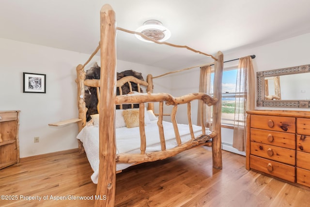 1210 County Road 103, Craig, CO 81625 - bedroom with light wood-style floors and baseboard heating