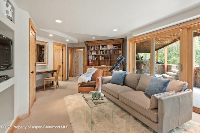 554 Sinclair Rd, Snowmass Village, CO 81615 - living area with recessed lighting and light carpet