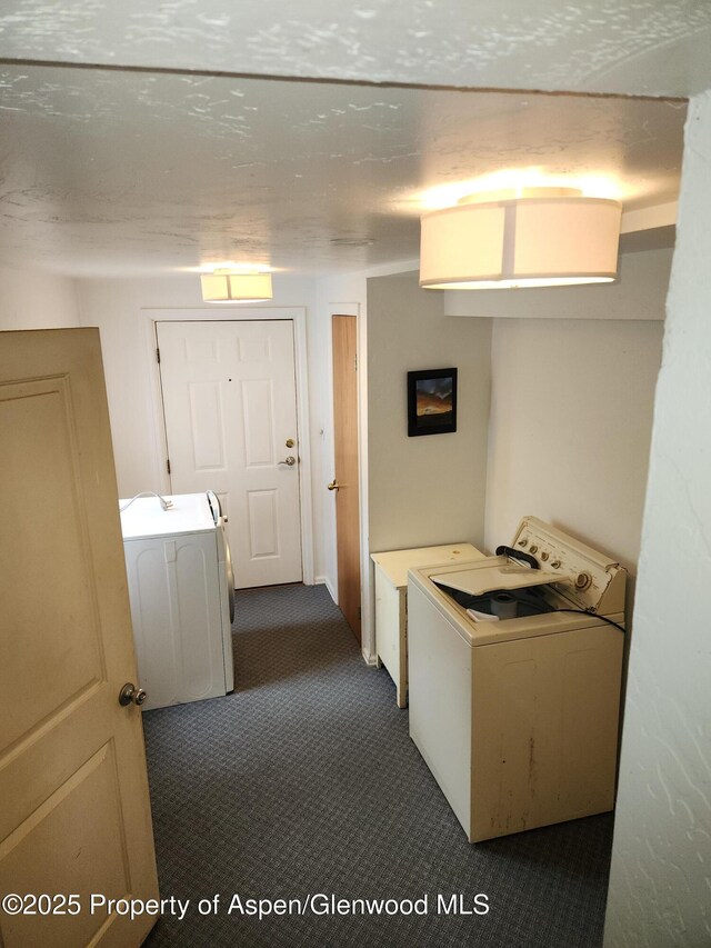 449 County Road 223, Rifle, CO 81650 - laundry room with dark carpet and washer and clothes dryer