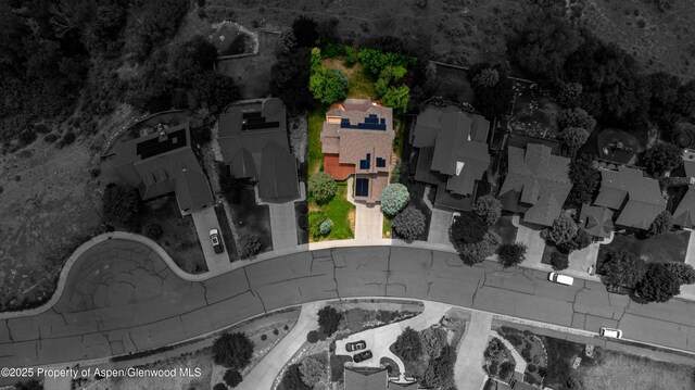 383 Faas Ranch Rd, New Castle, CO 81647 - aerial view of residential area featuring property boundaries highlighted