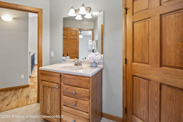 383 Faas Ranch Rd, New Castle, CO 81647 - bathroom with vanity and tile patterned floors