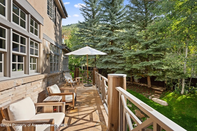 view of wooden terrace