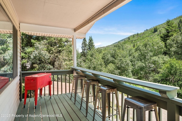 131 Aspen St, Redstone, CO 81623 - deck with a mountain view and a forest view