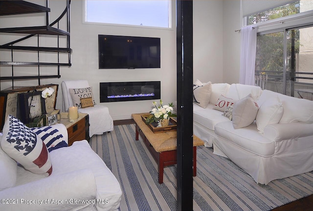 1024 E Cooper Ave Unit 8, Aspen, CO 81611 - living room with carpet and a glass covered fireplace