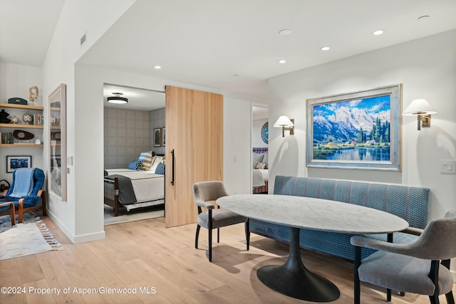 119 Wood Rd Unit 601, Snowmass Village, CO 81615 - dining room with light wood-style floors and recessed lighting