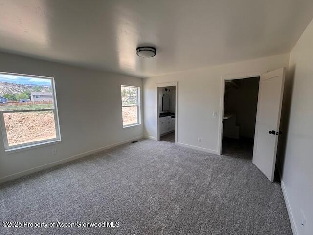 326 W 30th St, Rifle, CO 81650 - unfurnished bedroom with carpet flooring, baseboards, and connected bathroom