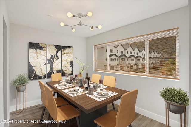 dining room featuring hardwood / wood-style floors