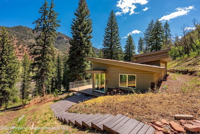 768 Kings Lake Rd, Basalt, CO 81621 - view of property exterior featuring a deck with mountain view