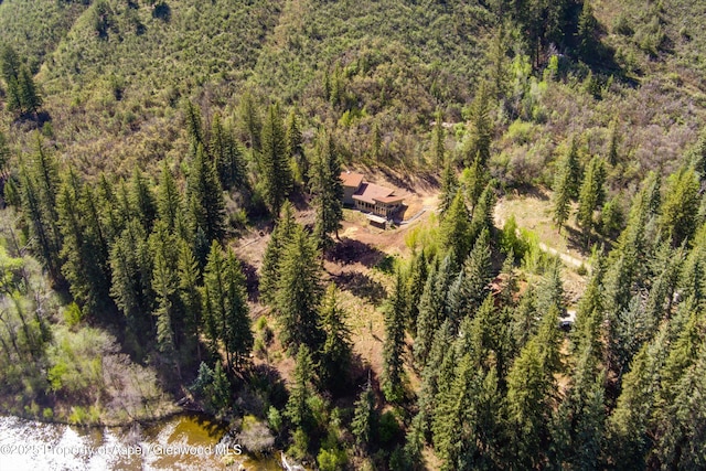 768 Kings Lake Rd, Basalt, CO 81621 - aerial view of property and surrounding area featuring a heavily wooded area
