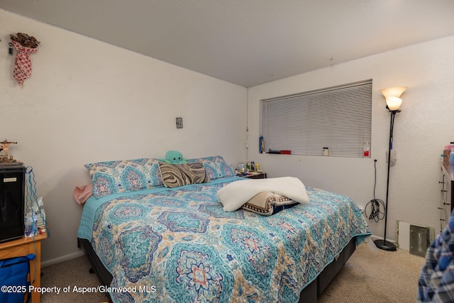 bedroom with carpet floors