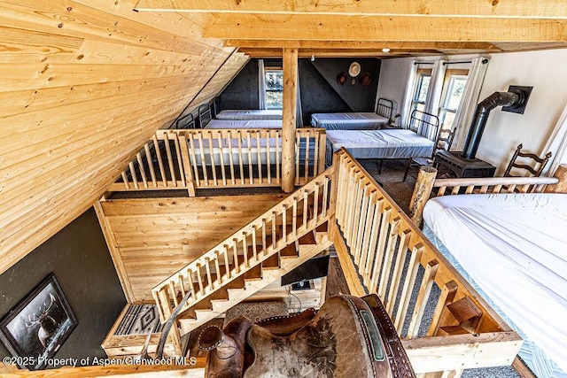 3547 Timberlane Dr Lot 586, Craig, CO 81625 - unfurnished bedroom featuring lofted ceiling and wood ceiling