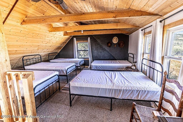 3547 Timberlane Dr Lot 586, Craig, CO 81625 - bedroom featuring wood ceiling and carpet floors