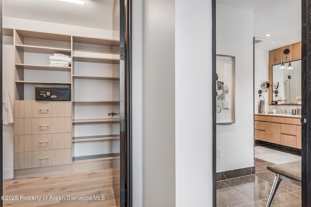 closet with sink