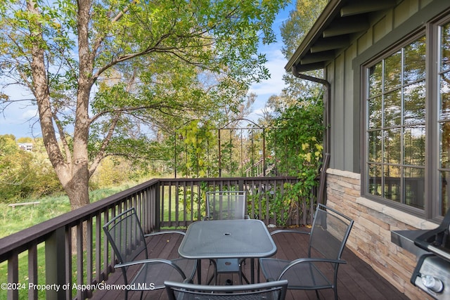 view of wooden deck