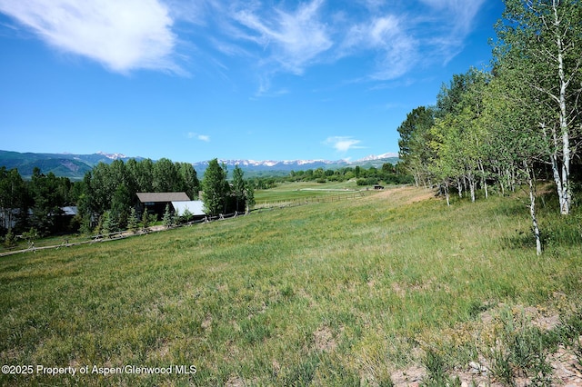 63 Alexander Ave, Snowmass, CO 81654 - view of yard with a mountain view and a rural view