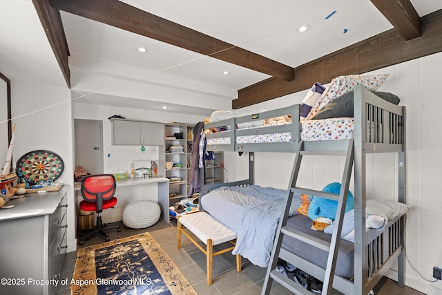 116 S Bill Creek Rd, Carbondale, CO 81623 - bedroom featuring beam ceiling and recessed lighting